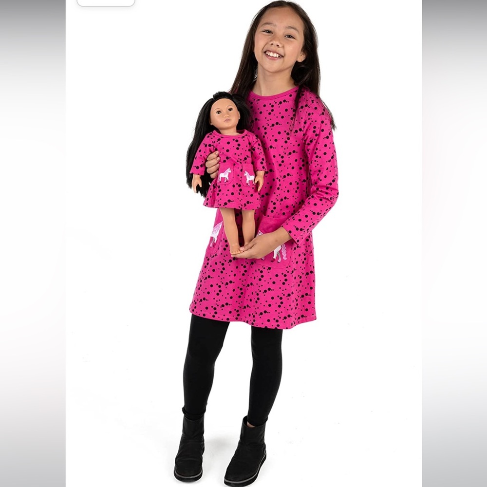 Leveret matching girl and doll set